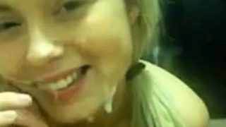 Amateur blonde blowjob