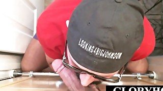 Gloryhole mature cocksucking in POV