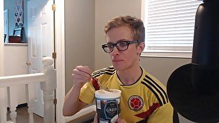 Stepbrother Eats Greek Yogurt and Plays With Hot Planetary Gear (Anal)