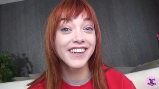 Cute redhead euro girl gets fucked and facialized