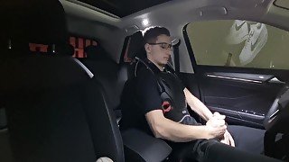 Young Teen Fucks With His Shoes In The Car And Has Fun