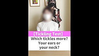 Which tickles more? Your ears or your neck?♡ #shorts