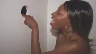 Black Amateur Bimbo Sucks And Banged Through Glory Hole