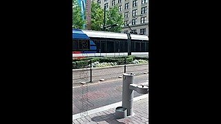 COMMENT SUBSCRIBE LIKE👍- SLUT BY TRAIN ON MAIN HOUSTON TEXAS