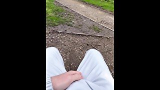 Strangers reaction to me rubbing my cock through my trackies  public boner  exhibitionist