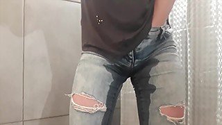 Compilation 8 Videos of My Wetting Jeans and Pants plus High Heels