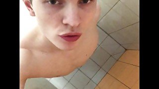 (Risky) Hot stud Masturbate in Shower at the Gym /BIG DICK (23cm)/Huge load