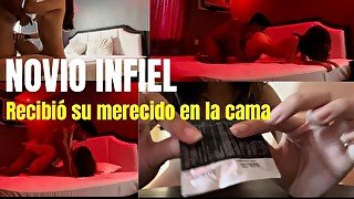 NOVIO INFIEL--- le doy su merecido en la cama y una pequeña sorpresa en el CONDON