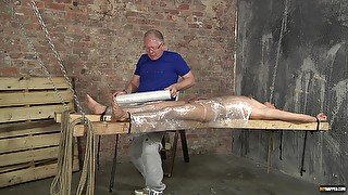 Nasty torture session between a gay dude and a dirty pervert