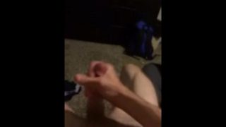 Gay guy jacking off and cumming on Snapchat