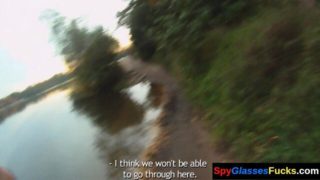 Eurobabe pov fucked in public on spycam