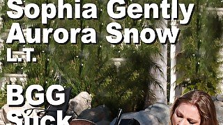 Sophia Gently & Aurora Snow & L.T. BGG Suck Lick Anal Snowball