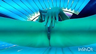 Trixie has some tanning bed fun