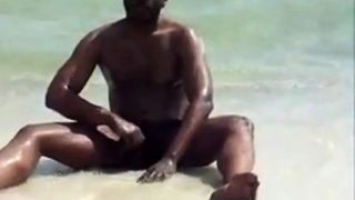 jerking off at the beach