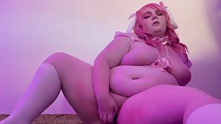 BBW TEEN FUCKS HERSELF ON CAMERA AND CUMS