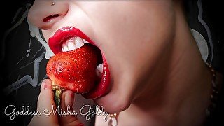 Lipsberry seduction! Worship, wank and cum! JOI