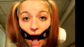 PervyPixie gagged while drinking Piss