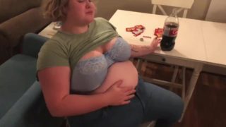 ALICE EATS: LOUD WET BURPS AND HUGE BELLY EXPANSION