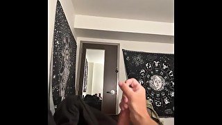 Stroking my cock at the end of the day