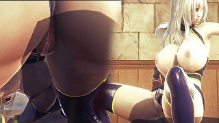 [LEAGUE OF LEGENDS] Ashe found a good use to her slave (3D PORN 60 FPS)