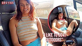 Ersties -Serina Gets Off in Her Car on a Public Street