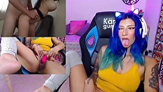 Tattoo Girl React to Hardcore Porn