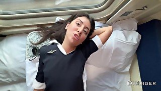 Seduced The Conductor On The Train And Fucked While She Had A Break 47 Min