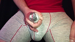 CUMMING through UNDERWEAR - ORGASM in Boxers ** super HORNY **