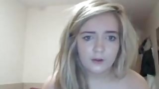 Cute blonde webcam cum