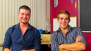 Cute conversation with sexy boys Austin Ried and Trevor Bridge