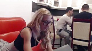 Wife plays behind husband and his friend