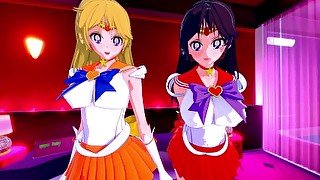 FOURSOME WITH SAILOR MARS AND SAILOR VENUS - SAILOR MOON PORN