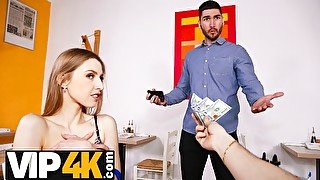 HUNT4K. Delicious girl has sex with man who pays for boyfriends meal