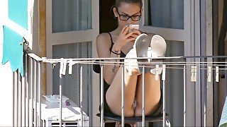 Spying on neighbour - upskirt