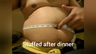 Stuffed belly after an evening of stuffing