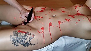 Bound Babe Gets Covered In Hot Wax And Cum