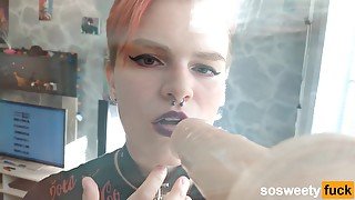 Pov.sosweetyfuck Plays With Her Wet Pussy With A White Dildo