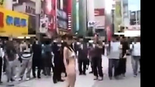 Walking semi-nude in Tokyo Streets