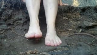 Pretty Bare Feet Rhythmically Pounding Dirt...ASMR, SFW