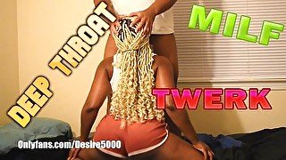 Deepthroating Milf while twerking DOUBLE POV CUMSHOT