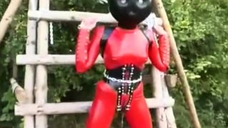 Hot Outdoor Action with Latex Fetish