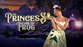 Ebony Babe Lacey London as PRINCESS Tiana Turns FROG Into Lover VR Porn