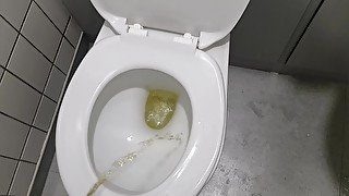 ENERGY DRINK MAKES MY PISS NICE AND YELLOW, PISSING ALL OVER IN PUBLIC