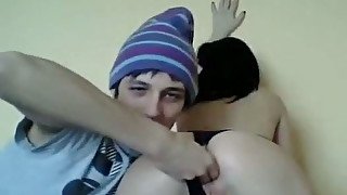 Sexy teen cutie didn't mind sucking a dick of her boyfriend on webcam