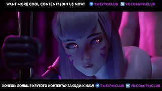 Stripper Dva got a good fuck with cum (Sex overwatch)