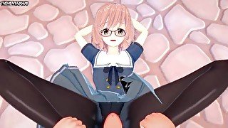 Hentai POV Feet Kyoukai no Kanata Mirai Kuriyama