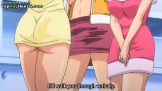 Hentai horny girls with huge tits having group sex