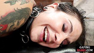 Tattooed anal dyke rimmed and fucked in gaping asshole