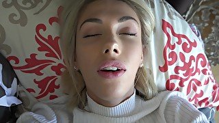 POV pussy fuck with blonde stunner Sky Pierce