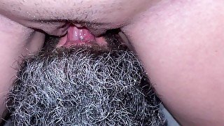 Large Bearded Man Sucks My Pussy